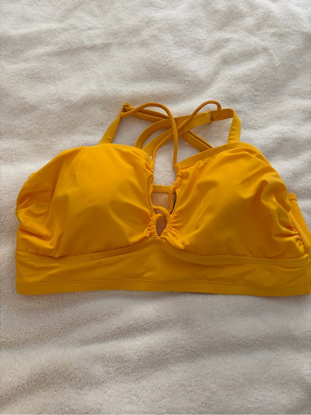 Torrid Yellow Strappy Women's Bikini Top - Bright Sun Swim